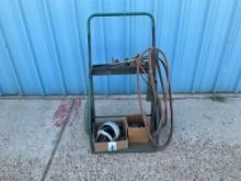 OXY/ACETYLENE TORCH CART WITH REGULATORS & INVENTORY
