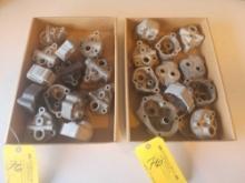 BOXES OF LYCOMING OIL PUMP HOUSINGS (SOME ARE NEW)