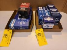 BOXES OF NEW OIL FILTERS CH48104, AA48109, AA48111, AA48103-2 & AA48110-2