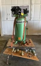 SPEED AIR 60 GALLON VERTICAL TANK AIRCOMPRESSOR 230V, 1 PHASE MOTOR (WORKING WHEN REMOVED)