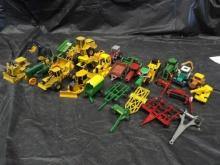 Lot Of 1/64 & 1/50 Farm & Construction Toys, Some Are Missing Parts