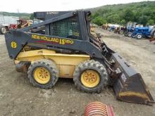 New Holland LS180 Skid Steer, 2 Speed, Cab w/ Heat & Air, 2095 Hours, Aux H