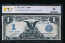 1899 $1 Black Eagle Silver Certificate PCGS 55