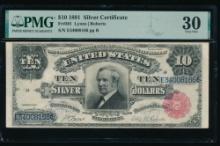 1891 $10 Tombstone Silver Certificate PMG 30