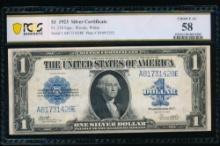 1923 $1 Silver Certificate PCGS 58