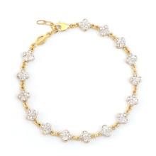 Plated 18KT Yellow Gold Diamond Bracelet