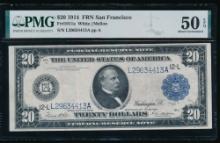 1914 $20 San Francisco FRN PMG 50EPQ