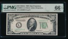 1934A $10 San Francisco FRN PMG 66EPQ