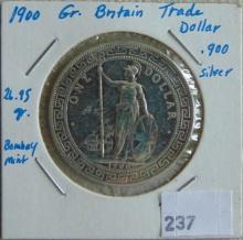 1900 Great Britain Trade Dollar .900 Silver Bombay