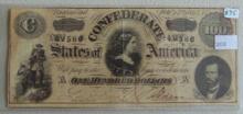 2/17/1864 Confederate States $100 Note.
