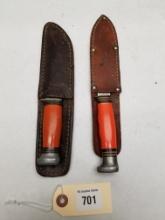 (2) Vintage Kabar Fixed Blade Knives