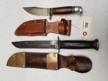 (2) Vintage Western Fixed Blade Knives