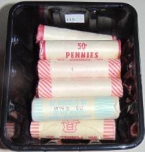 Variety of Rolls: Nickels and Cents.