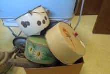 Assorted enamelware and metal pieces