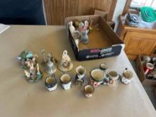 Misc. bells and figurine cups, etc.......Shipping