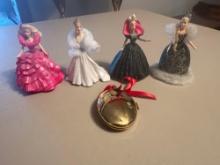 4 Hallmark... Barbie Doll Keepsake Ornaments