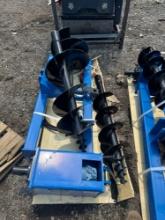 New GIYI Co Hydraulic Skidloader Auger Set w/ 16in, 12in 8in Bits)
