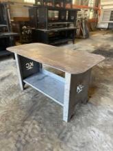 New KC Brands 30in x 57in Welded Steel Shop Table (5/16 top)