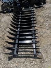 New KC Co. 70in Skidloader Root Rake Attachment