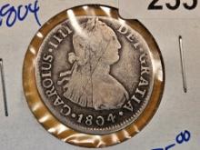 1804 Peru silver 2 reals