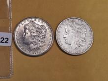 1899-O and 1898 Morgan Dollars