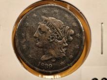 1839 large Cent