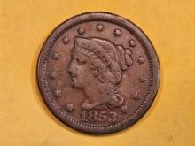 1853 Braided hair Large Cent