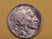 Choice Brilliant Uncirculated 1938-D Buffalo Nickel