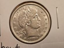 Bright About Uncirculated 1900 Barber Quarter