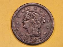 1848 Braided hair Large Cent
