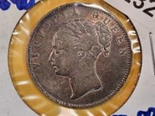1840 British-India one silver rupee