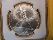 PERFECT! NGC 1992-D Olympics Commemorative Silver Dollar