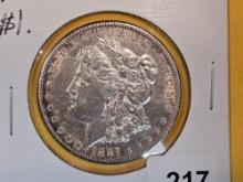 Brilliant About Uncirculated plus 1887-S Morgan Dollar