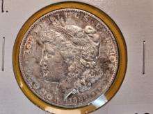 Bright 1889-S Morgan Dollar in About Uncirculated
