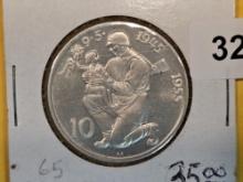 1955 GEM Proof Silver Czechoslovakia 10 korun