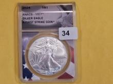 PERFECT! ANACS 2024 American Silver Eagle in Mint State 70