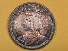 ** HIGHLIGHT ** AMAZING 1893 Isabella Quarter in Choice Brilliant Uncirculated
