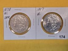 Two little better Morgan Dollars