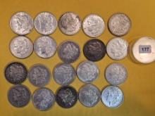 ** FULL ROLL ** Twenty silver Morgan Dollars