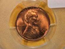 GEM! PCGS 1948-S Wheat cent in Mint State 65 RED