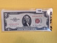Three 1953 Two Dollar Red Seal Notes
