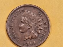 * Key Variety! 1864-L Indian Cent in Very Fine plus