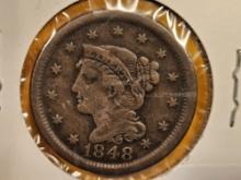 1848 Braided hair Large Cent