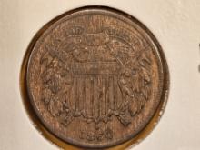 1864 Two Cent piece