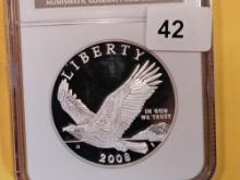 NGC 2008-D Bald Eagle Commemorative Silver Dollar