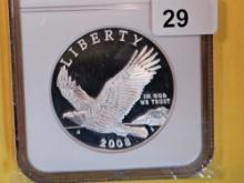 NGC 2008-P Bald Eagle Commemorative Silver Dollar