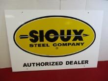 Sioux Steel Co. Metal Advertising Sign-A