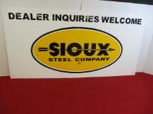 Sioux Steel Co. Metal Advertising Sign-B