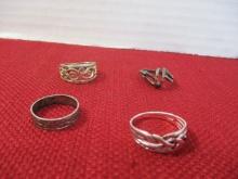 Mixed Estate Sterling Silver Rings-Lot of 4-B