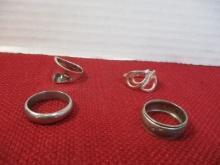 Mixed Estate Sterling Silver Rings-Lot of 4-D